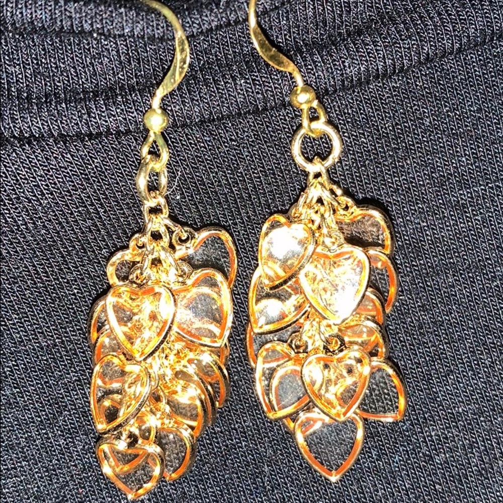 Gold and Clear Earrings Reduced today 4-20